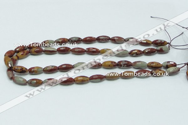 CNJ27 15.5 inches 8*16mm faceted rice natural noreena jasper beads