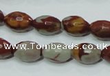 CNJ28 15.5 inches 10*14mm faceted rice natural noreena jasper beads