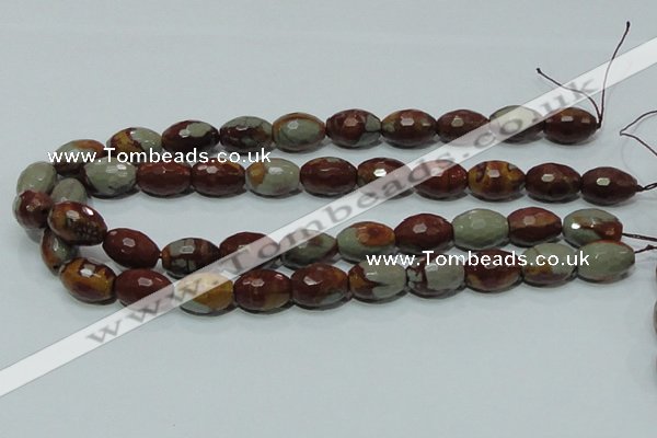 CNJ29 15.5 inches 13*18mm faceted rice natural noreena jasper beads