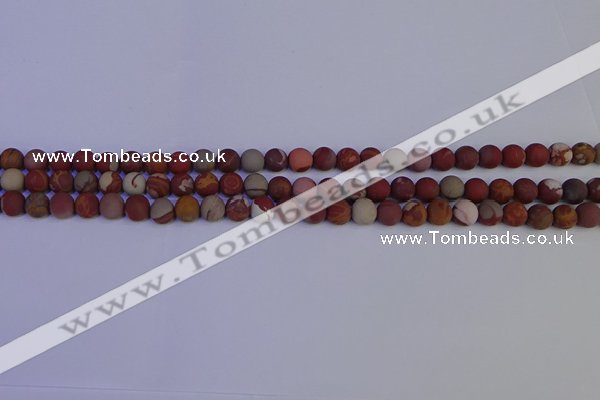 CNJ300 15.5 inches 4mm round matte noreena jasper beads wholesale