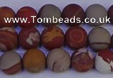 CNJ302 15.5 inches 8mm round matte noreena jasper beads wholesale