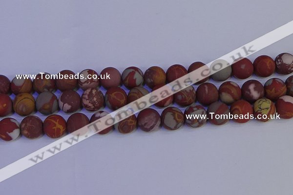 CNJ305 15.5 inches 14mm round matte noreena jasper beads wholesale