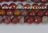 CNJ308 15.5 inches 4mm faceted round noreena jasper beads