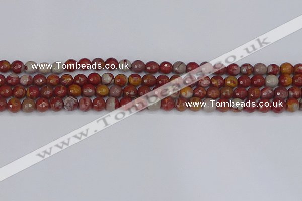 CNJ309 15.5 inches 6mm faceted round noreena jasper beads