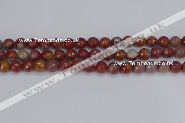 CNJ311 15.5 inches 10mm faceted round noreena jasper beads