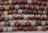 CNJ35 15.5 inches 4mm faceted round noreena jasper beads