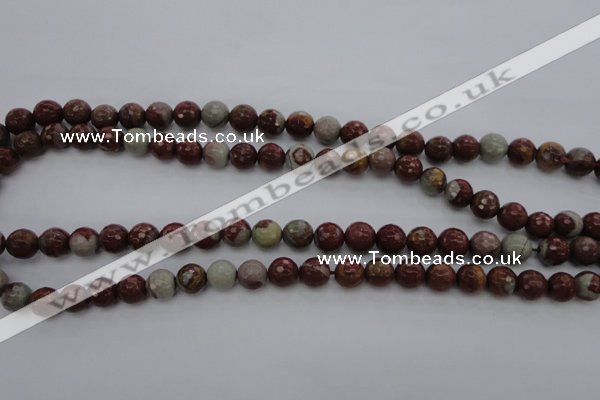 CNJ37 15.5 inches 8mm faceted round noreena jasper beads wholesale