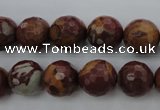 CNJ38 15.5 inches 12mm faceted round noreena jasper beads wholesale