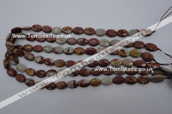 CNJ50 15.5 inches 10*14mm faceted oval noreena jasper beads