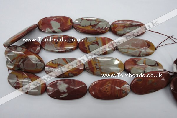 CNJ53 15.5 inches 25*50mm faceted oval noreena jasper beads