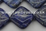 CNL1136 15.5 inches 20*20mm diamond lapis lazuli gemstone beads