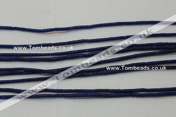 CNL1202 15.5 inches 0.8*1mm tube natural lapis lazuli beads