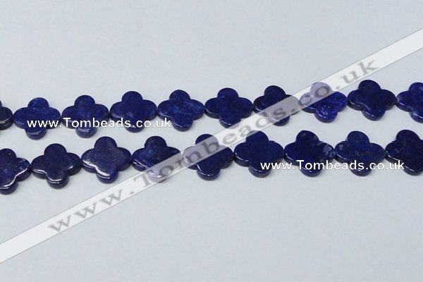 CNL1283 15.5 inches 20mm flower natural lapis lazuli beads