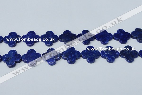 CNL1284 15.5 inches 25mm flower natural lapis lazuli beads