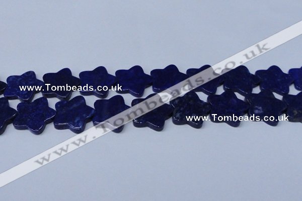 CNL1287 15.5 inches 28mm star natural lapis lazuli beads