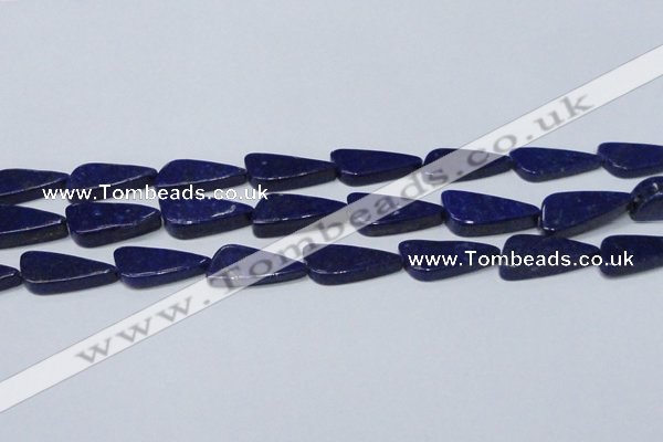 CNL1298 15.5 inches 12*28mm triangle natural lapis lazuli beads