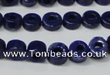 CNL1307 15.5 inches 8mm donut natural lapis lazuli beads