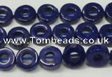 CNL1308 15.5 inches 10mm donut natural lapis lazuli beads