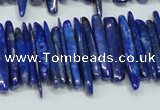 CNL1314 15.5 inches 3*25mm - 4*35mm wand natural lapis lazuli beads