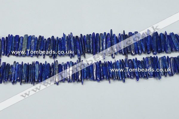 CNL1314 15.5 inches 3*25mm - 4*35mm wand natural lapis lazuli beads