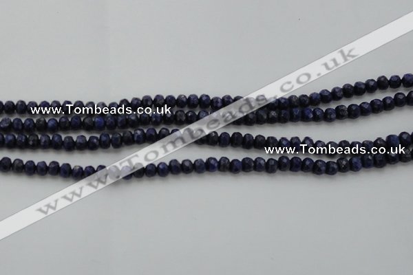 CNL1401 15.5 inches 3*5mm faceted rondelle lapis lazuli beads