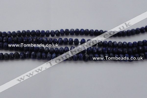 CNL1402 15.5 inches 4*6mm faceted rondelle lapis lazuli beads