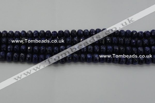 CNL1403 15.5 inches 5*8mm faceted rondelle lapis lazuli beads