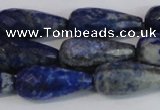 CNL1607 15.5 inches 12*25mm faceted teardrop lapis lazuli beads