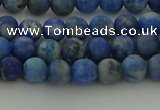 CNL1651 15.5 inches 6mm round matte lapis lazuli beads wholesale