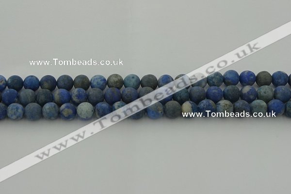 CNL1652 15.5 inches 8mm round matte lapis lazuli beads wholesale