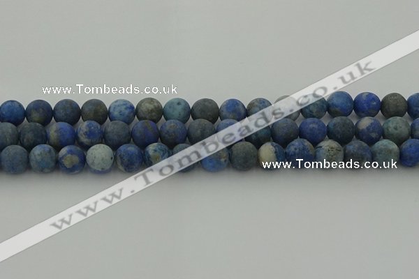 CNL1653 15.5 inches 10mm round matte lapis lazuli beads wholesale