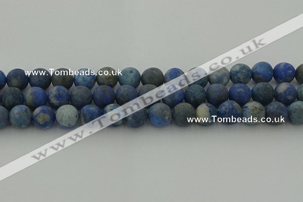 CNL1654 15.5 inches 12mm round matte lapis lazuli beads wholesale