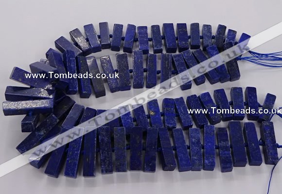 CNL1660 15.5 inches 8*25mm - 10*35mm cuboid lapis lazuli beads