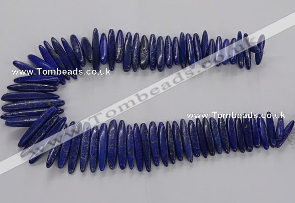 CNL1662 15.5 inches 5*25mm - 7*40mm sticks lapis lazuli beads