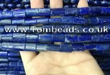 CNL1681 15.5 inches 10*13mm - 10*15mm flat tube lapis lazuli beads