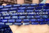 CNL1685 15.5 inches 4mm round & 6*12mm - 6*14mm tube lapis lazuli beads