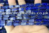 CNL1689 4mm round & 5*10mm - 6*12mm cuboid lapis lazuli beads