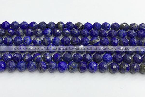 CNL1731 15 inches 8mm faceted round lapis lazuli beads