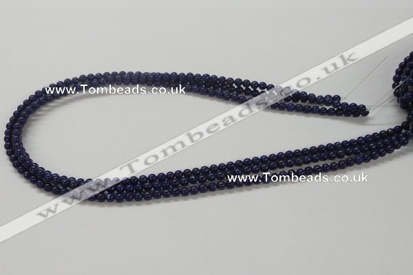 CNL204 15.5 inches 4mm round natural lapis lazuli beads wholesale