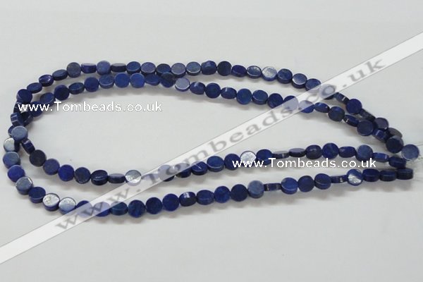 CNL240 15.5 inches 8mm coin natural lapis lazuli beads wholesale