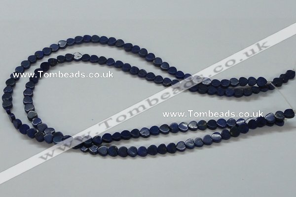 CNL241 15.5 inches 6*6mm heart natural lapis lazuli beads wholesale