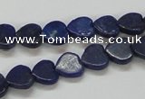 CNL243 15.5 inches 10*10mm heart natural lapis lazuli beads wholesale