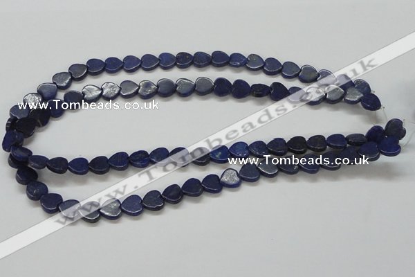 CNL243 15.5 inches 10*10mm heart natural lapis lazuli beads wholesale
