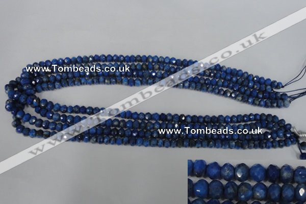 CNL426 15.5 inches 4*6mm faceted rondelle natural lapis lazuli gemstone beads