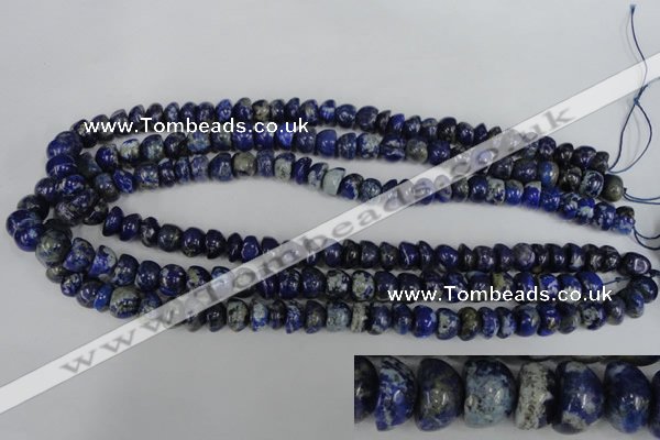 CNL436 15.5 inches 7*9mm bread natural lapis lazuli gemstone beads