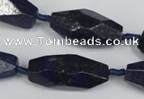 CNL442 15.5 inches 13*30mm faceted nuggets natural lapis lazuli beads