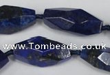 CNL443 15.5 inches 13*30mm faceted nuggets natural lapis lazuli beads