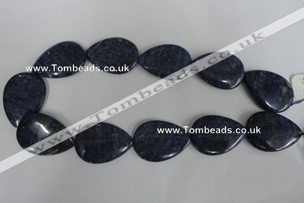 CNL507 15.5 inches 25*35mm flat teardrop natural lapis lazuli beads