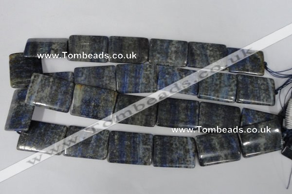 CNL547 15.5 inches 22*30mm flat tube natural lapis lazuli gemstone beads