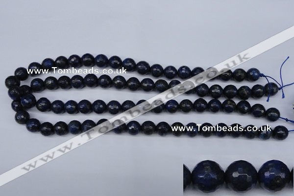 CNL603 15.5 inches 10mm faceted round natural lapis lazuli gemstone beads